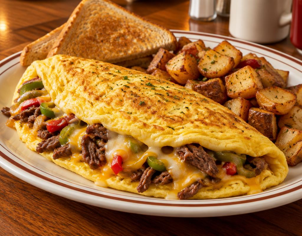 Philly Cheesesteak Omelette