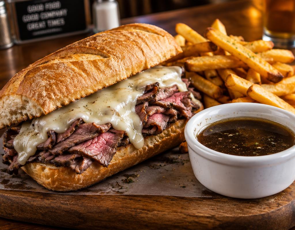 Prime Rib Dip Sandwich